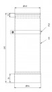 Peisrør Ø150x400mm Teleskop, Senotherm 2mm thumbnail